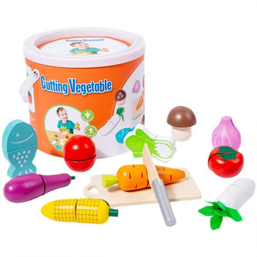 Vegetables Toys Kitchen Set Kid Simulation Kitchen Wooden Toy
