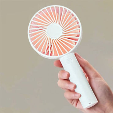 Mini Portable USB Hand Fan Built-in Rechargeable Battery Operated Summer Cooling Table Fan with Standing Holder