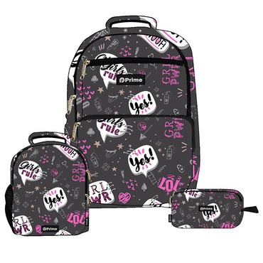 (NET) Prime Backpack Set Of 3 Pcs / PM-048