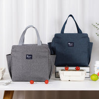 Portable Insulated Lunch Bag with Dual Side Pockets Thermal Lunch Tote Bag for Women Men Adults for Work Picnic School Office
