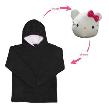 (NET) Kids Hoodie Blanket Sweatshirt Oversize Plush Soft Warm Coat Cute Pillow