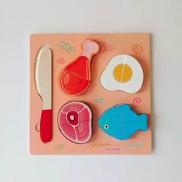 Wooden Kitchen Toy Cutting