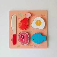 Wooden Kitchen Toy Cutting
