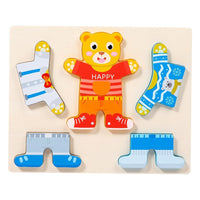 Wooden Dress-up Puzzle Set - Change Clothes Games for Kids