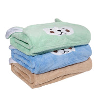 (Net) Hooded Baby Bath Beach Towel - Animal Pattern Microfiber Coral Fleece