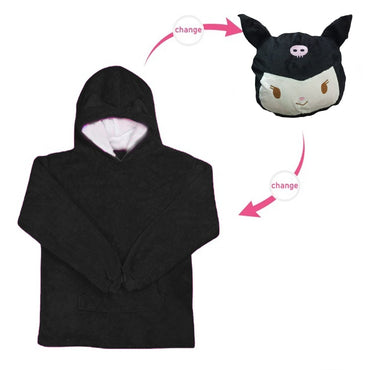 (NET) Kids Hoodie Blanket Sweatshirt Oversize Plush Soft Warm Coat Cute Pillow