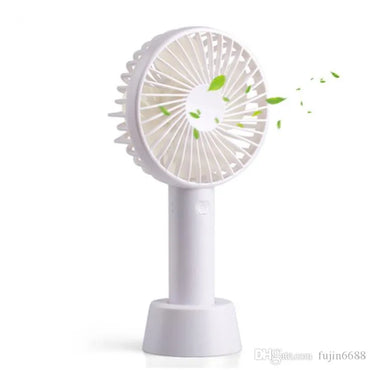 Mini Portable USB Hand Fan Built-in Rechargeable Battery Operated Summer Cooling Table Fan with Standing Holder