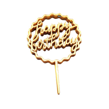 Gold Cake Topper Acrylic 1 pc