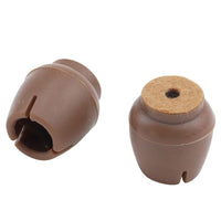Round Chair Table Leg Cover Brown Set 8 pcs