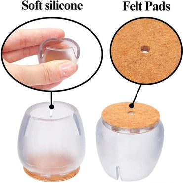 Round Chair Table Leg Cover Camel Set Of 4 pcs