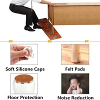 Round Chair Table Leg Cover Camel Set Of 4 pcs