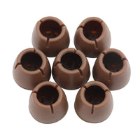 Round Chair Table Leg Cover Brown Set 8 pcs