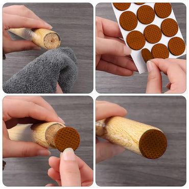 Square Table Foot Pad Camel Set Of 24 pcs