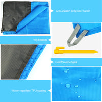 Pocket Picnic Waterproof Beach Mat Sand Free Blanket Camping Outdoor 200 x 140 cm
