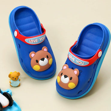 Yellow Bee Cute Bear Clogs for Boys