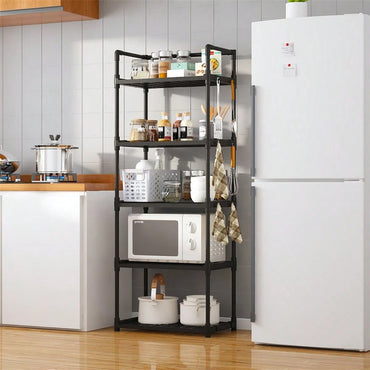 Multi-Layer Reinforced Storage Rack 5 Layers Suitable For Kitchen Living Room Bedroom Bathroom Warehouse Storage For Sundries Kitchen Countertop Organization Bath Supplies Organization Clothes OrganizatIon