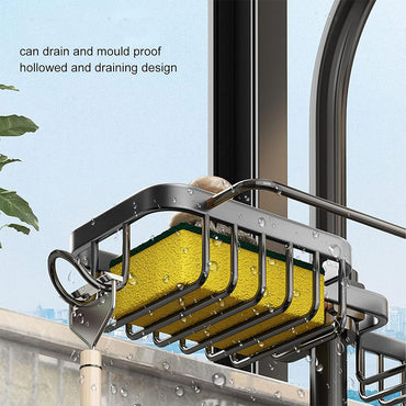 (Net) Aluminum Faucet Hanging Rack, Kitchen Sink Faucet Shelf