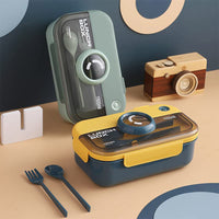 Bento Lunch Box for Kids and Adults Leak-Proof 2 Compartments Lunch Rectangular Container 1100ml