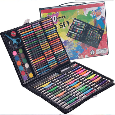 (Net) Art Set Crayons Drawing Paper Coloring Pencils Water Color Brush Oil Pastels Markers Eraser Pen Pencil Sharpener for Children Doodle Painting