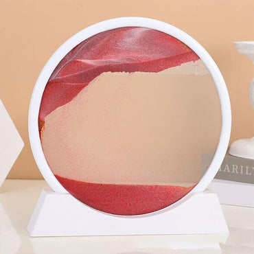 Quace Sand Art Liquid Motion Moving Sand Art Picture 3D Deep Sea Sandscape Flowing Sand Frame Painting 3D Color Quicksand Home Office Desk Decor Big Size