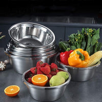 Stainless Steel Dish Meal Plate Fruit Dinner Plate serving dishes 26 CM
