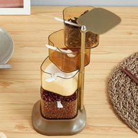 360° Rotatable Acrylic Jewelry Accessory Organizer 4 Layers