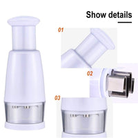 Food Chopper Hand Chopper Dicer,Vegetable Chopper Manual Hand Chopper Onion Garlic Mincer Pressing Vegetable Fruit Cutter Slice Kitchen