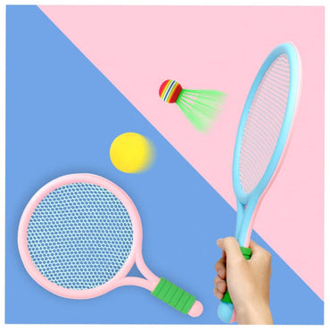 1 Pair Shuttlecock Set Children's Tennis Racket Toy 32x19cm