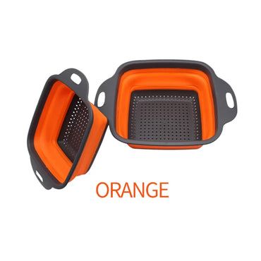 (net) Kitchen Collapsible Colander Fruit Vegetable Washing Drain Folding Strainer Basket