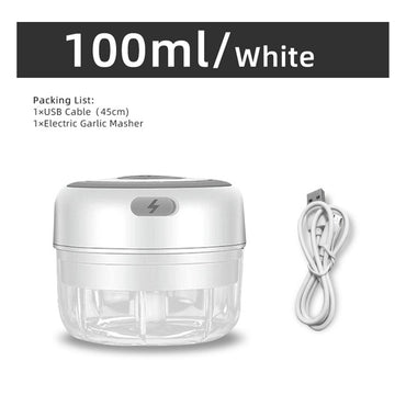 **(NET)** Mini Portable  Electric Garlic Machine Kitchen Meat Chopper Seasoning & Spice for Garlic Vegetables Salad