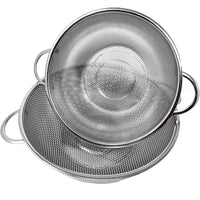 Stainless Steel Micro-Perforated Dishwasher Safe Compact Colander Food Strainer with Solid Handles