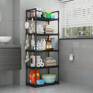 Multi-Layer Reinforced Storage Rack 5 Layers Suitable For Kitchen Living Room Bedroom Bathroom Warehouse Storage For Sundries Kitchen Countertop Organization Bath Supplies Organization Clothes OrganizatIon