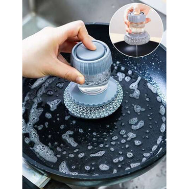 Soap Dispensing Dishwashing Brush Kitchen Pot Dish Sink Brush Creative Household Cleaning