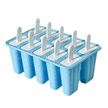 (Net) Non-leakable 10 Holes Fruit Milk Ice Lolly Mold Kitchen Supplies