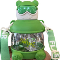 (Net) Water Bottle With Straw 900ML