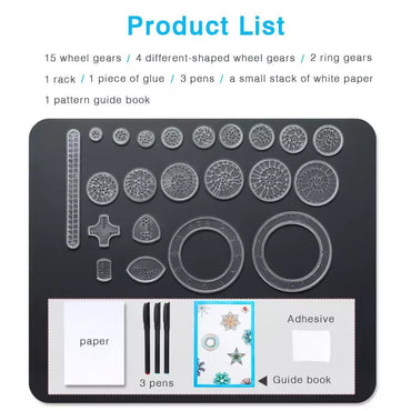 (Net) Spirograph Standard Stationery Design Ruler