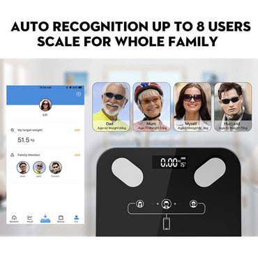 Bluetooth Smart Scale Digital Weight Scale Highly Accurate Body Weight BMI Scale / 22FK207-1