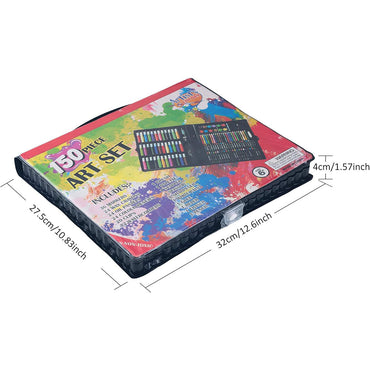 (Net) Art Set Crayons Drawing Paper Coloring Pencils Water Color Brush Oil Pastels Markers Eraser Pen Pencil Sharpener for Children Doodle Painting