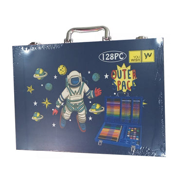 128 pcs  Professional Children's Art Set Wooden Box