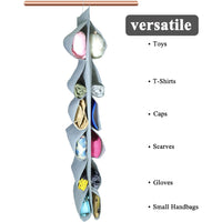 12 Pockets Hanging Shoe Organizer for Closet with Hanger for Storage Mens Shoes,Kids ,Also can used as Travel shoe rack hanging