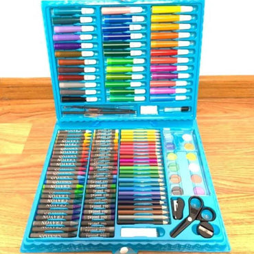 (Net) Art Set Crayons Drawing Paper Coloring Pencils Water Color Brush Oil Pastels Markers Eraser Pen Pencil Sharpener for Children Doodle Painting