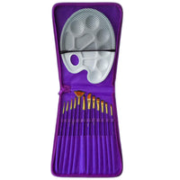 12 Piece Watercolor Acrylic Paint Brush Set with Paint Palette and Bag / 200130 / TZ-0013