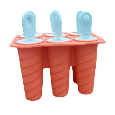 (Net) Silicone Ice Cream Popsicle Molds Silicone 6 Pieces