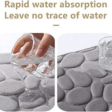 Tan Rugs for Bathroom Floor Non Slip Bath Mat Thick Soft Memory Foam Carpet 40 x 60 cm