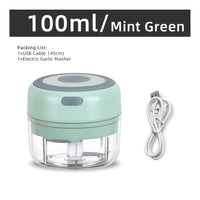 **(NET)** Mini Portable  Electric Garlic Machine Kitchen Meat Chopper Seasoning & Spice for Garlic Vegetables Salad
