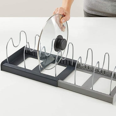 Expandable Pot Rack Pan Organizers Rack Kitchen Cabinet Organizer