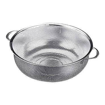 Stainless Steel Micro-Perforated Dishwasher Safe Compact Colander Food Strainer with Solid Handles