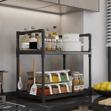 Kitchen Organizer 2 Layers Holder Counter Top Storage Rack Kitchen Spice Holder Drawer Storage Rack For Kitchen
