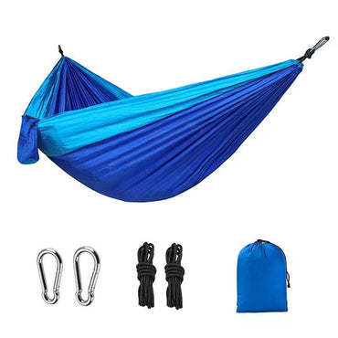 (net) parachute double camping mosquito hammock with rope and carabiners outdoor nylon portable Hammock