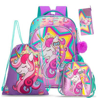 (NET) Eazy Kids School Bag, Lunch Bag, Activity Bag, Pencil Case 4 pcs / 173361